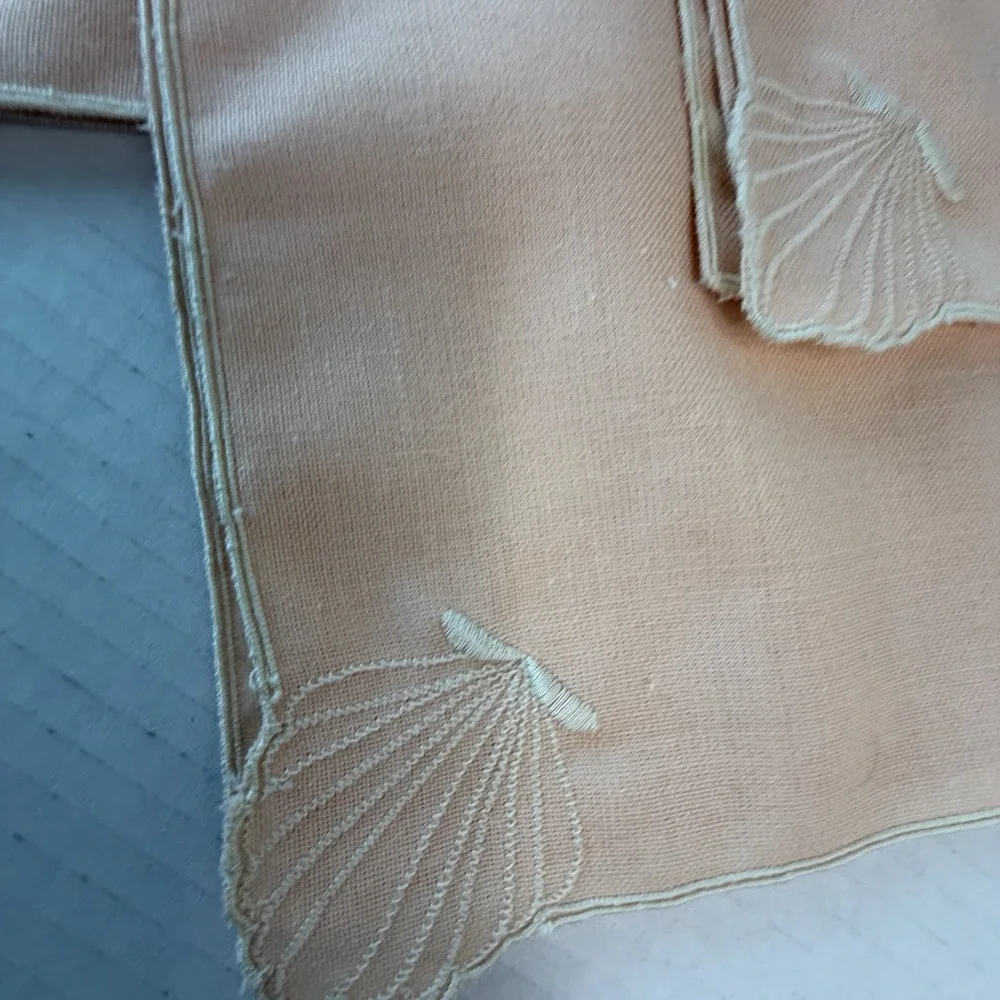 Vintage Pink Linen Blend Napkins Set of 6 Dinner Table Linens Cottage Barbiecore